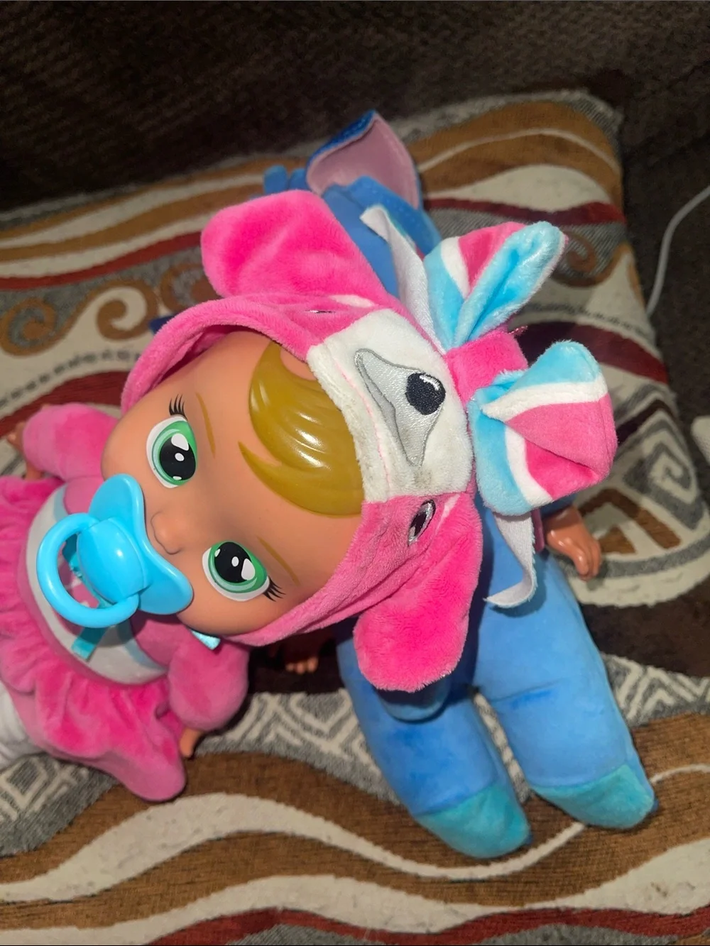 Cuddle Baby Plush Dolls in Pink & Blue - Set of 2